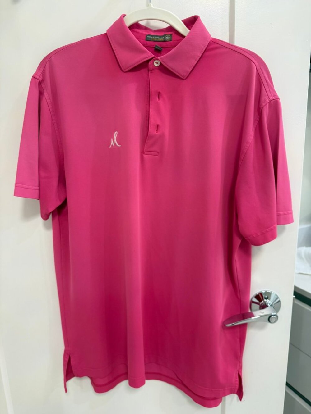 Peter Millar Summer Comfort Pink Golf Polo M
